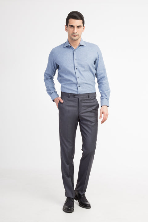 Marengo 6 Drop Regular Fit Standard Cut Plaid Classic Fabric Trousers