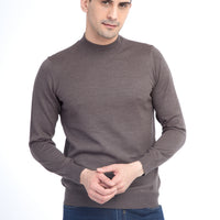 Mink Half Turtleneck Regular Fit Wool Knit Sweater