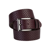 Burgundy Sport Leather Belt