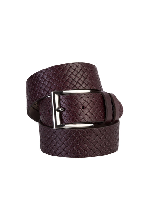 Burgundy Sport Leather Belt