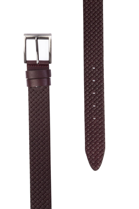 Burgundy Sport Leather Belt