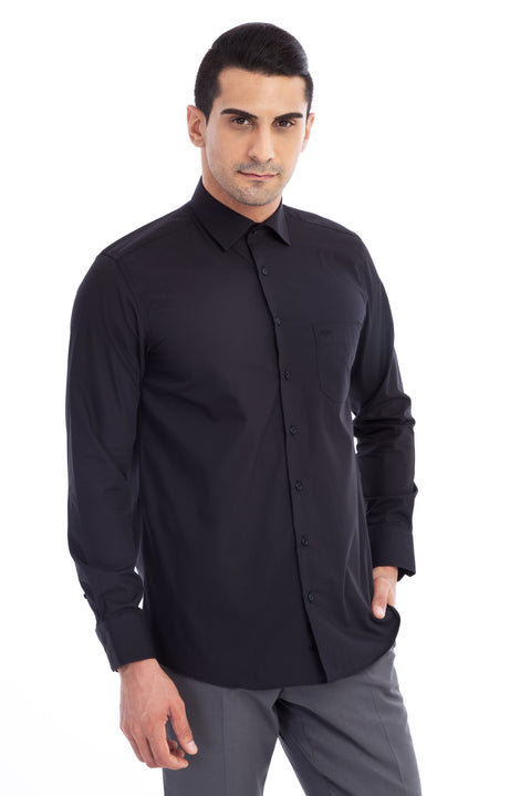 Black Long-Sleeve Classic Shirt