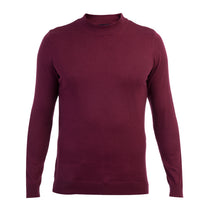 Bordo Yarım Balıkçı Yaka Regular Fit Pamuk Triko Kazak