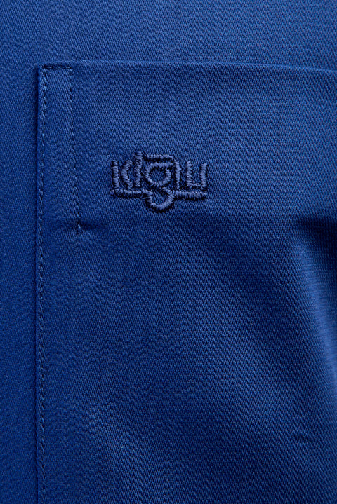 Navy Blue Long Sleeve Non-Iron Satin Classic Shirt