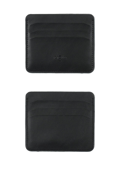 Siyah Düz 3'lü Kemer & Cüzdan & Kartlık Hediye Kutulu Set