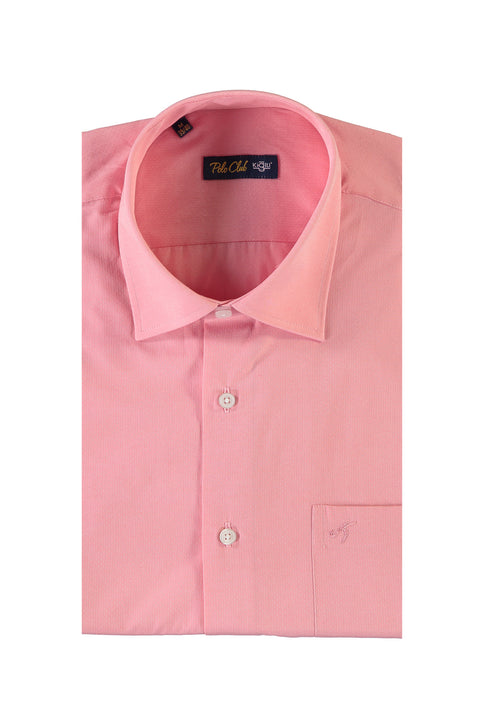 Pink Short-Sleeve Regular Fit Patterned Shirt