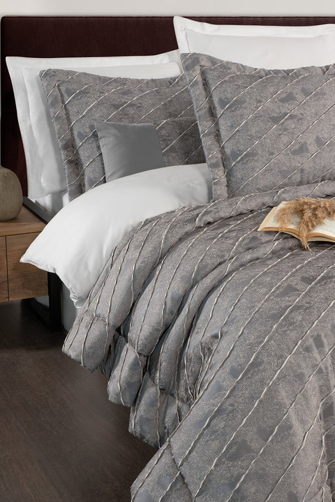 Light Anthracite 8-Piece Bridal Bedspread Set