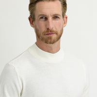 Off-white Semi-Turtleneck Regular Fit Knitted Sweater