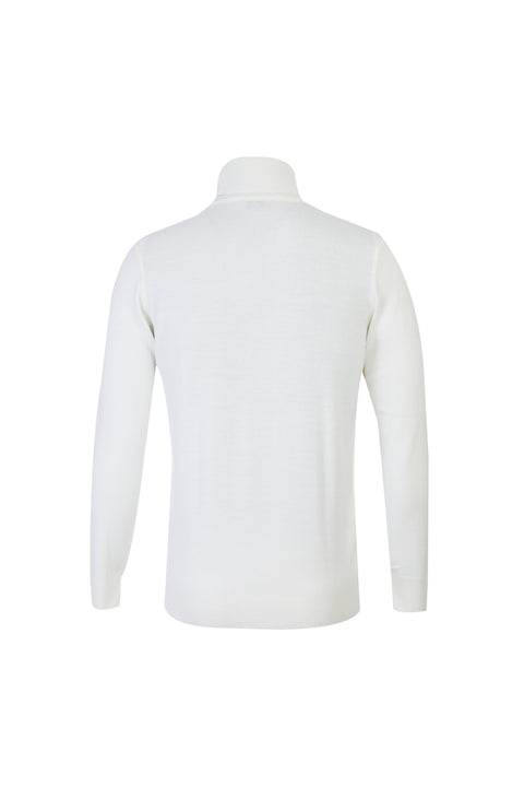 Off-white Turtleneck Regular Fit Knitted Sweater