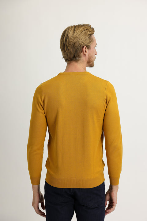 Saffron Crew Neck Regular Fit Knitted Sweater