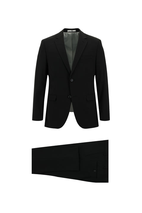 Black 7 Drop Slim Fit Narrow Cut Suit