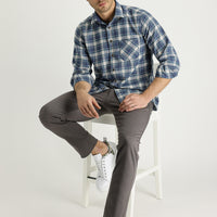Medium Mink Slim Fit Stretch Canvas / Chino Trousers