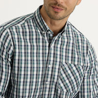 Dark Green Long Sleeve Regular Fit Plaid Cotton Shirt