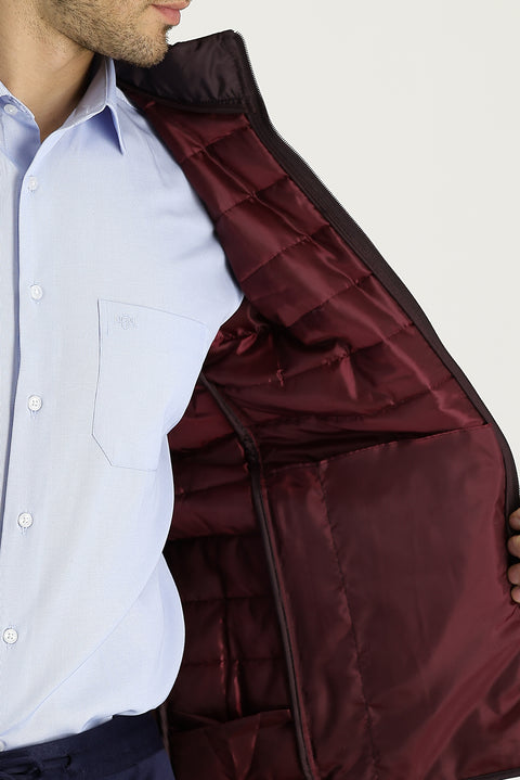 Wine Burgundy Quilted Sport Jacket