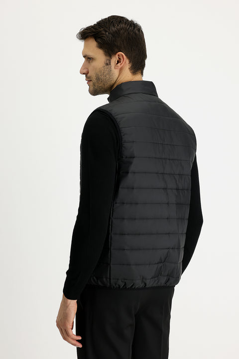 Black Quilted Sports Vest
