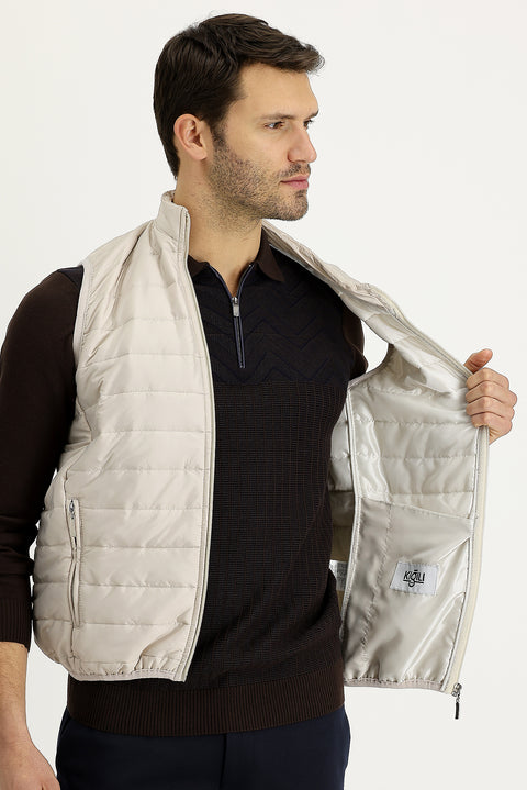Stone Quilted Sports Vest