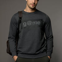 Dark Anthracite Crew Neck Slim Fit Sweatshirt