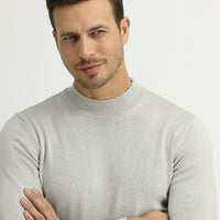 Stone Half Turtleneck Regular Fit Knit Sweater
