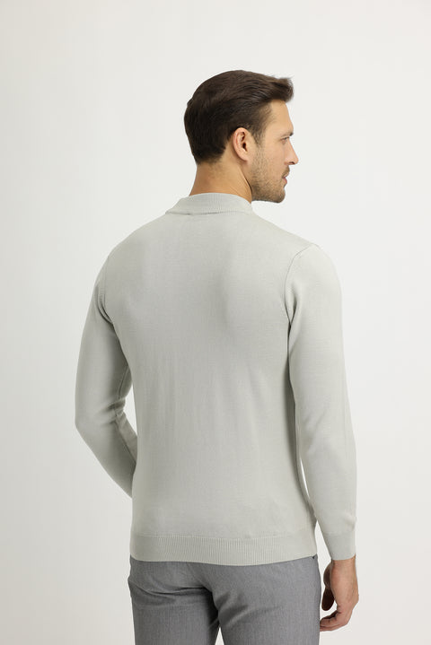 Stone Half Turtleneck Regular Fit Knit Sweater