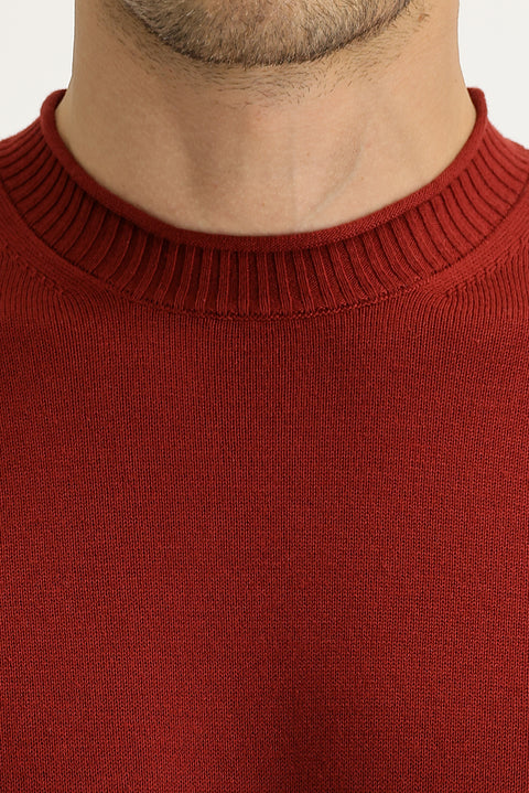 Tile Bicycle Collar Slim Fit Narrow Cut Knitwear Sweater