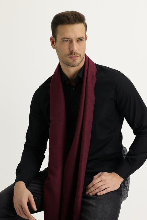 Dark Burgundy Double-Sided Scarf