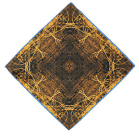 Dark Yellow Patterned Handkerchief