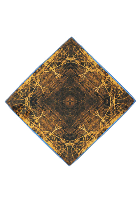 Dark Yellow Patterned Handkerchief