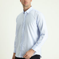 Light Blue Long Sleeve Regular Fit Oxford Cotton Shirt
