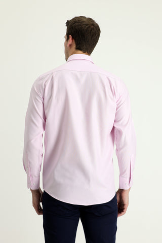 Toz Pembe Uzun Kol Regular Fit Oxford Pamuk Gömlek