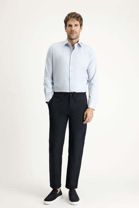 Açık Gri Uzun Kol Slim Fit Dar Kesim Klasik Pamuklu Gömlek