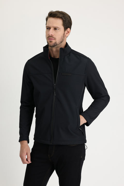 Black Slim Fit Sports Jacket