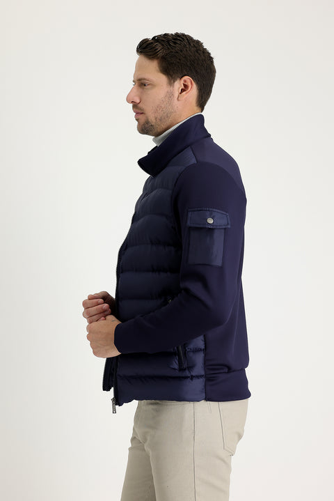 Light Navy Quilted Sport Jacket