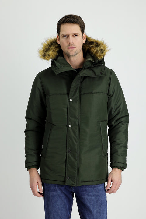 Medium Khaki Hooded Sport Jacket
