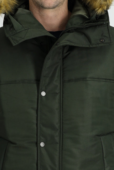 Medium Khaki Hooded Sport Jacket