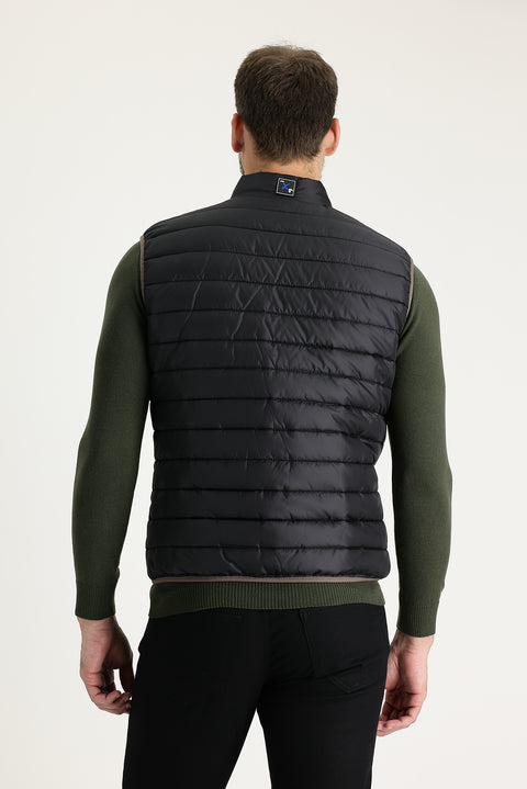 Black Quilted Padded Vest