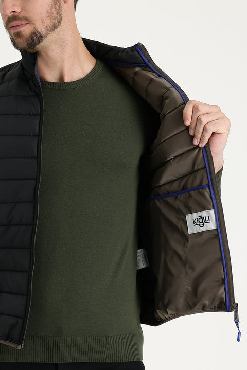 Black Quilted Padded Vest