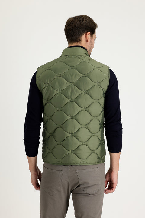 Medium Khaki Quilted Sport Vest