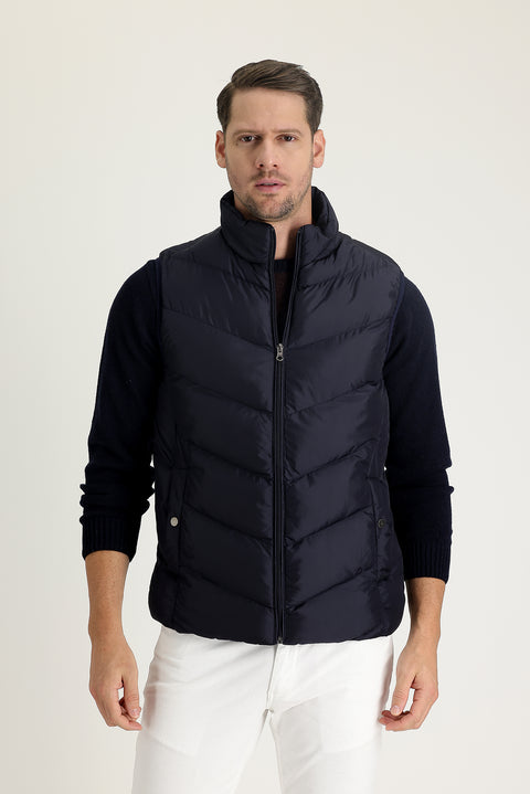Medium Navy Blue Padded Sports Vest