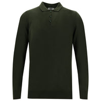 Orta Haki Polo Yaka Slim Fit Triko Kazak