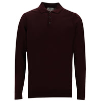 Dark Claret Red Polo Neck Regular Fit Knitwear Sweater