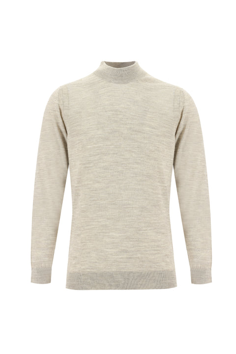 Stone Half Turtleneck Regular Fit Knit Sweater