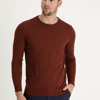 Kiremit Bisiklet Yaka Regular Fit Triko Kazak