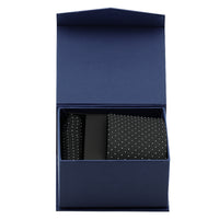 Black 2-Piece Tie & Pocket Square Set