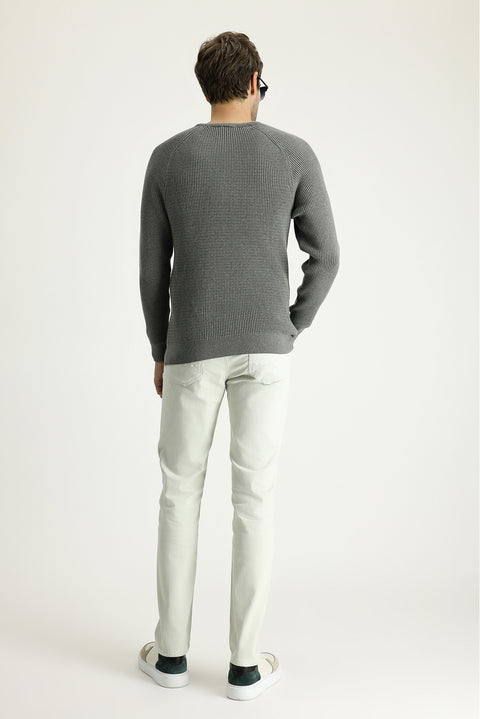 Stone Slim Fit Stretchy Canvas / Chino Trousers