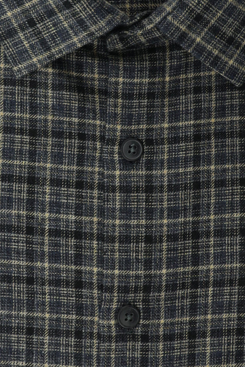 Light Black Plus Size Long Sleeve Plaid Cotton Easy-Iron Pocketed Lumberjack Shirt