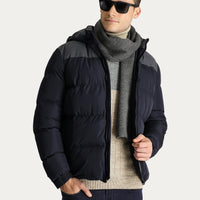 Dark Navy Slim Fit Hooded Sport Jacket