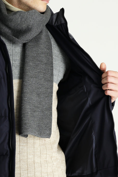 Dark Navy Slim Fit Hooded Sport Jacket