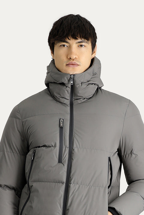 Medium Mink Hooded Puffer Jacket