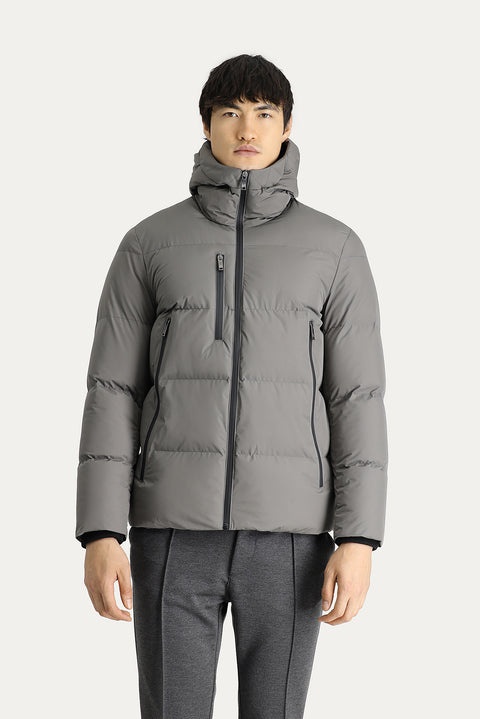 Medium Mink Hooded Puffer Jacket
