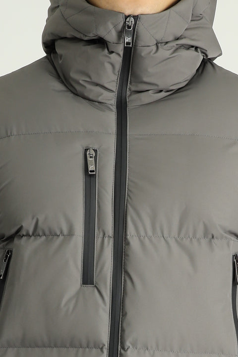 Medium Mink Hooded Puffer Jacket